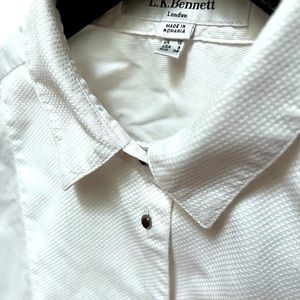 LK BENNETT LONDON 🇬🇧 Women’s White Blouse | 100% Cotton | Size: US 6 /UK 10